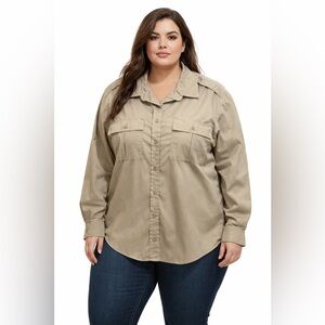 Vintage Tilley Endurables Khaki Utility Button-Up Shirt | 1X 🇨🇦 made